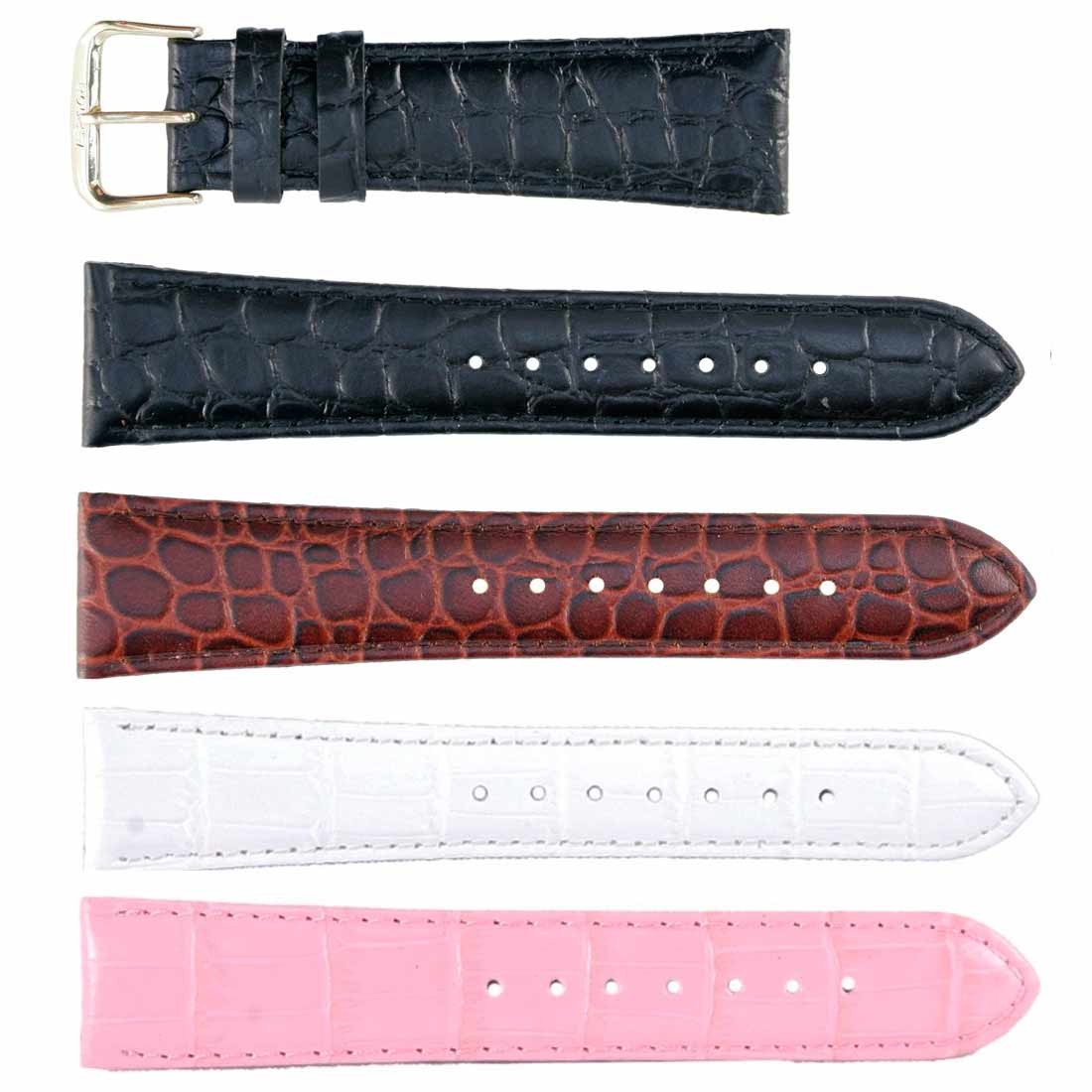 Banda No. 143 Crocodile Grain Fine Leather Straps (8mm~22mm)