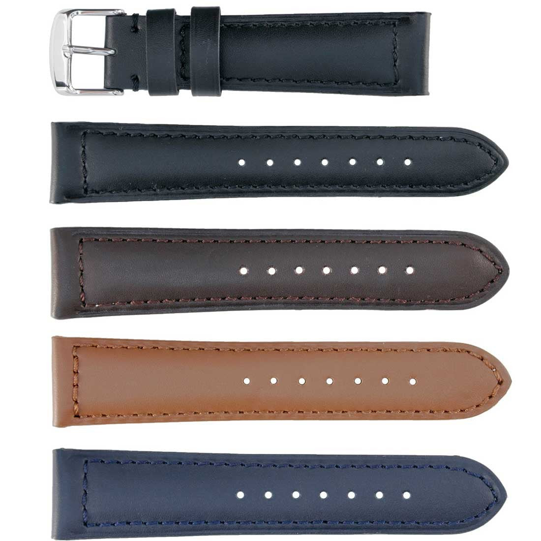 Banda No. 527 Smooth Waterproof Fine Leather Straps (18mm~28mm)
