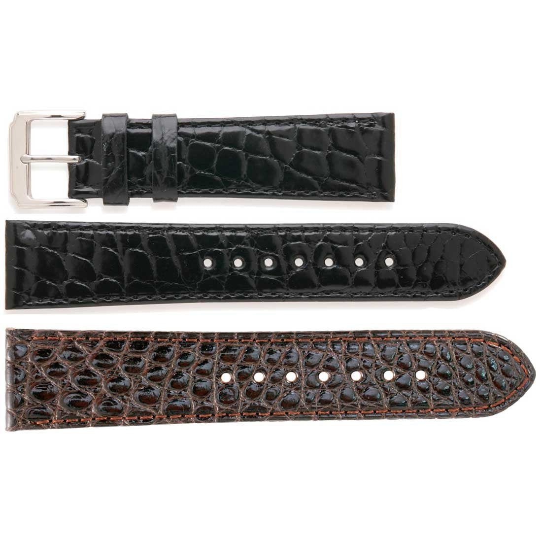 Banda No. 620 Long Genuine Crocodile Fine Leather Straps (18mm~22mm)