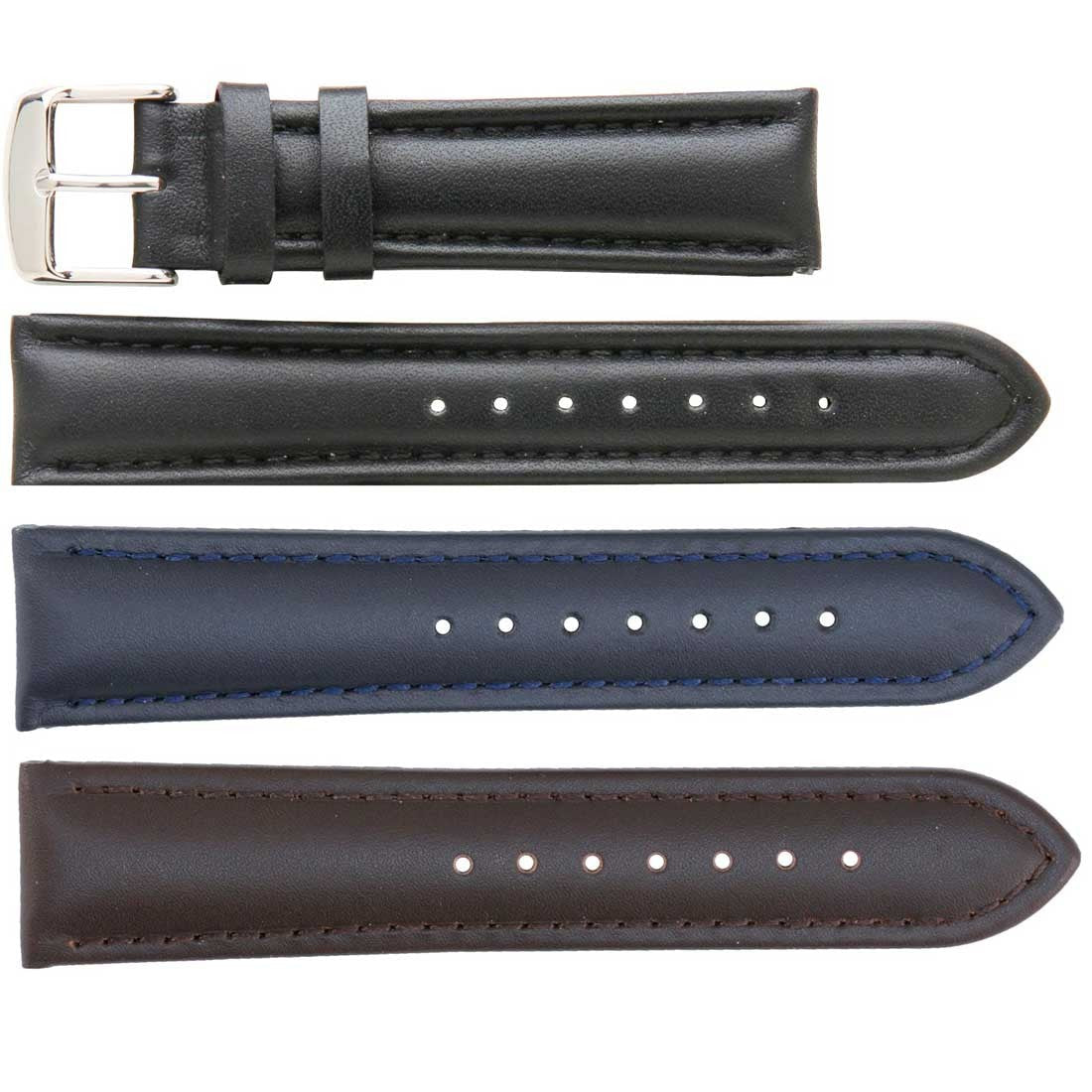 Banda No. 505 Smooth Waterproof Fine Leather Straps (16mm~26mm)
