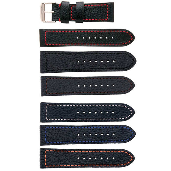 Banda No. 347 Buffalo Grain Fine Leather Straps (18mm~28mm)