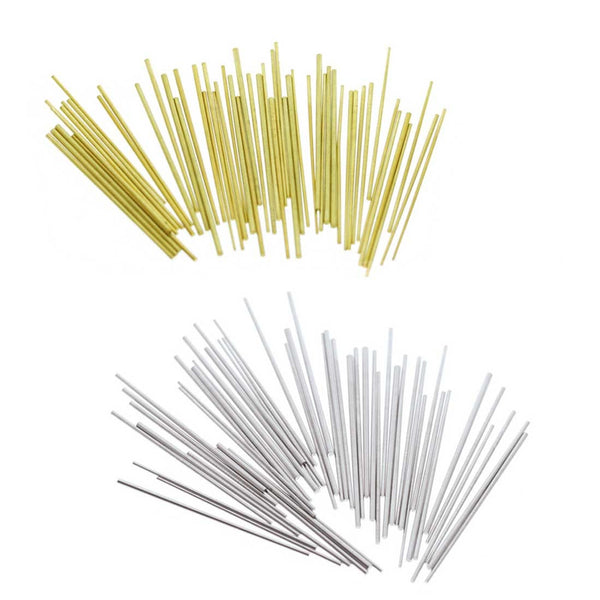 Stainless Steel and Brass Tapered Pins, Length 38mm (Packs of 10)