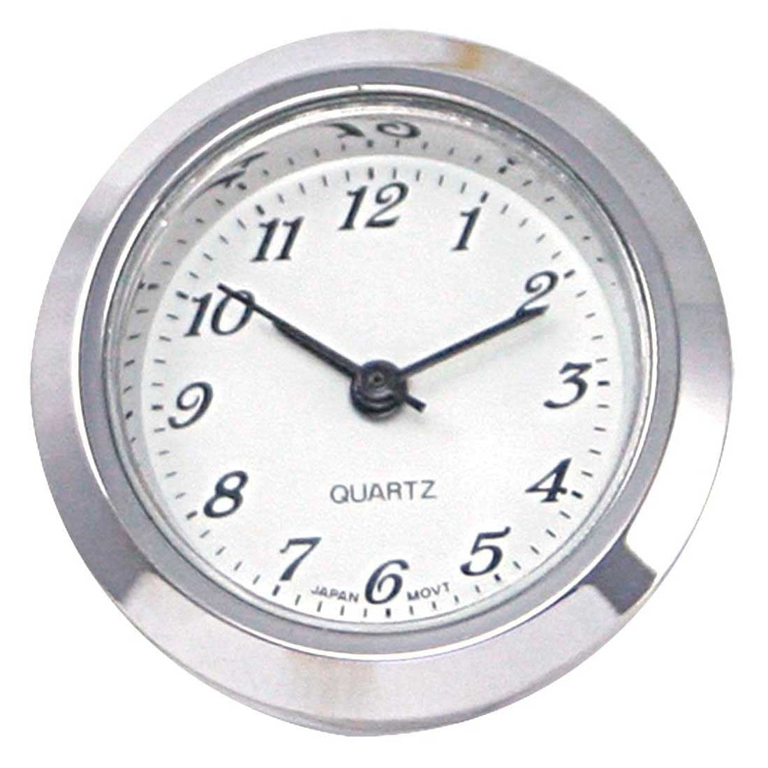 Clock Inserts 25mm 1 Chrome Bezel White Arabic Dial Time Clock inserts 25mm 1 chrome bezel white arabic dial time