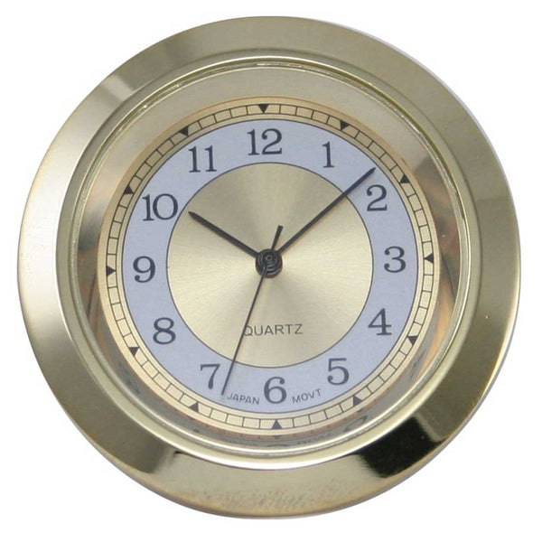 Clock Inserts 42mm (1 5/8") Yellow Bezel, White Arabic Dial