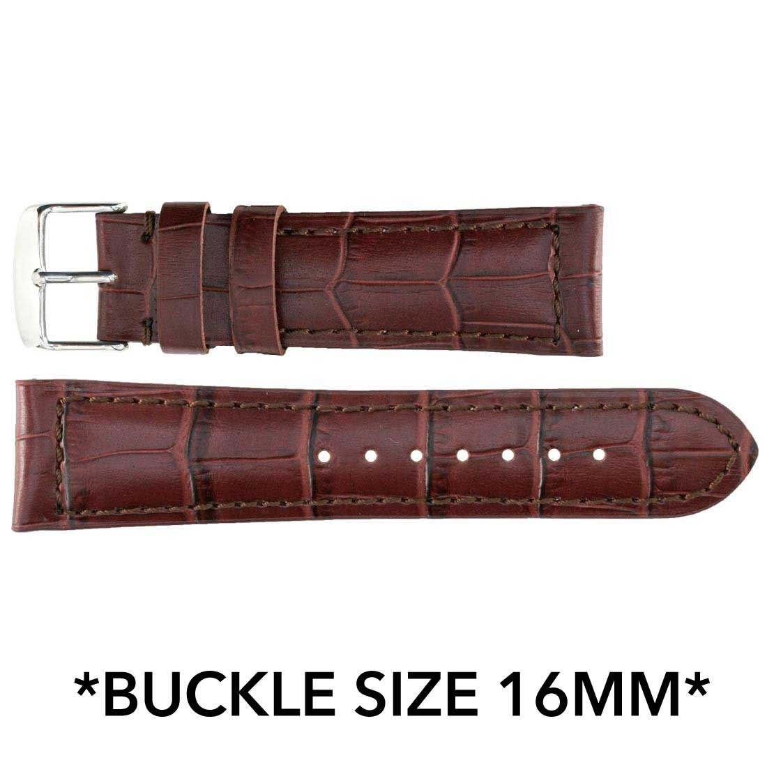 Banda No. 117 Alligator Grain Fine Leather Straps (18mm~30mm)