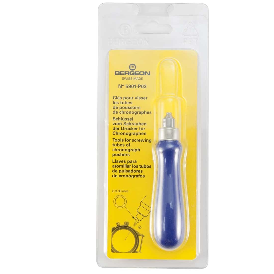 Bergeon 5901-P03 Tools for Assembling and Disassembling Screw-On Pushers