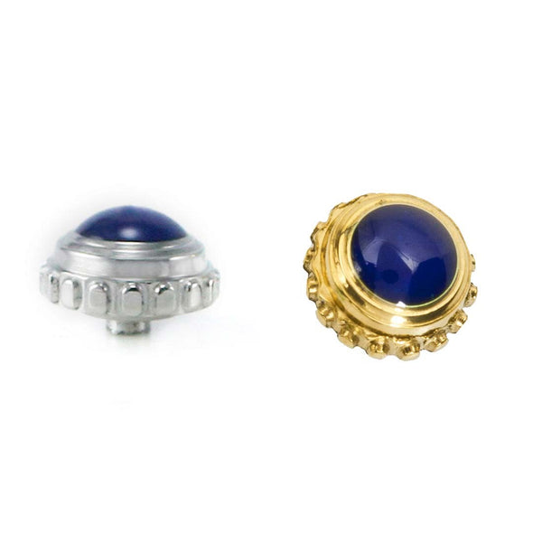 Replacement Crown for Cartier 4.35mm with Blue Stone