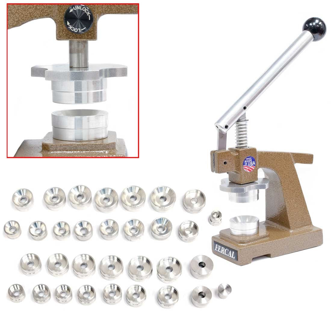 Complete BB Press Style Tool with 16 Aluminum Dies (Made in USA)