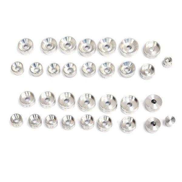 Set of 16 Bevel/Straight Aluminum Dies to fit BB Press (MADE USA)