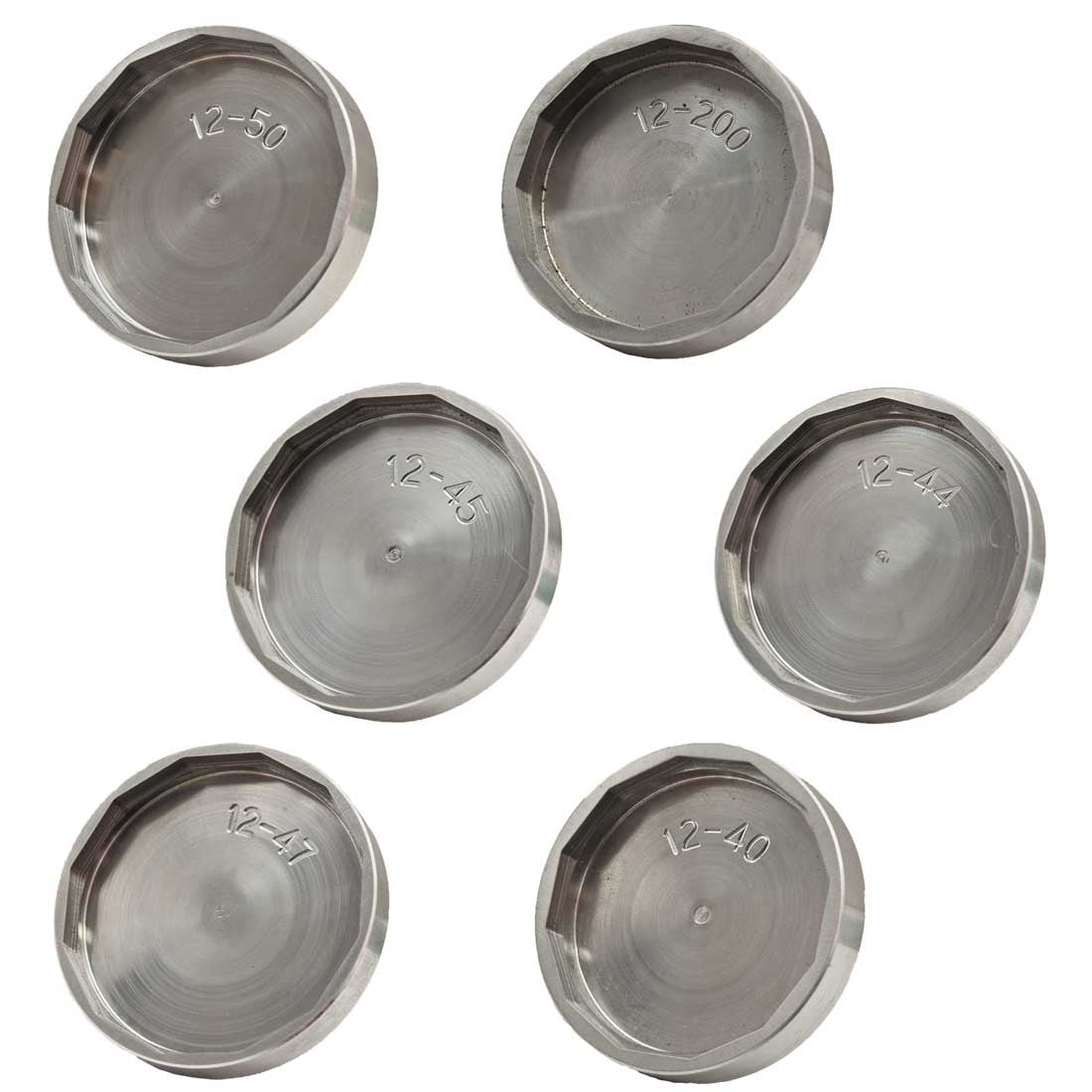 Set of 6 Case Back Opening Dies for Panerai (12 Sides) Sizes 35.5, 37.4, 38.8, 39.1, 41.2, 43.3mm