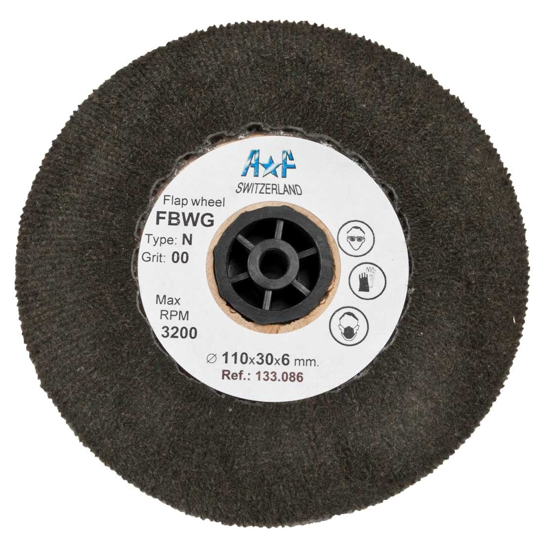 AF Switzerland Flap Satin Finish Buff Wheel (Wool or Cotton)