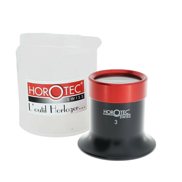 Horotec MSA00.016 Eyeglass Loupe Plastic, Aluminum Ring (22mm Lens)
