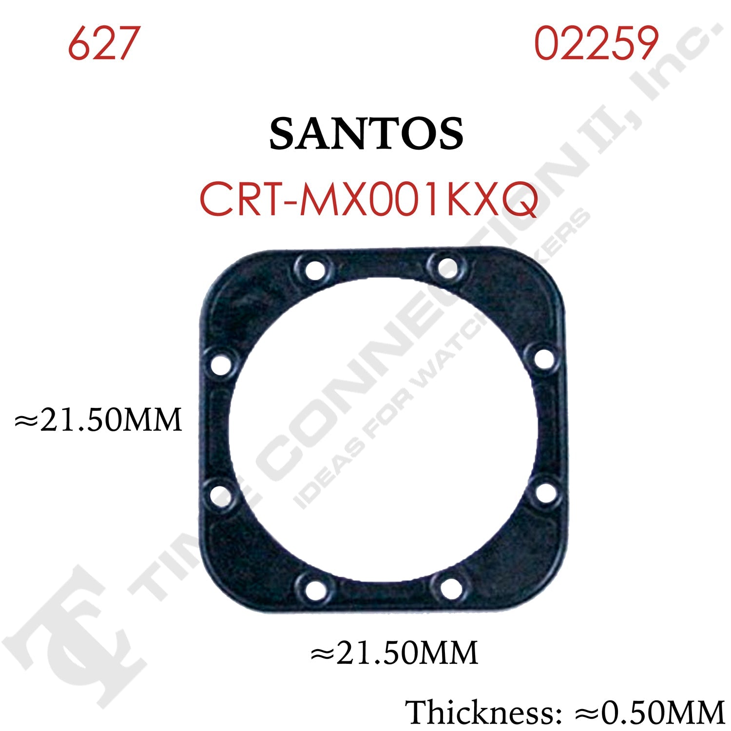 Original Cartier Square Case Back / Crystal Gaskets for Cartier Watches