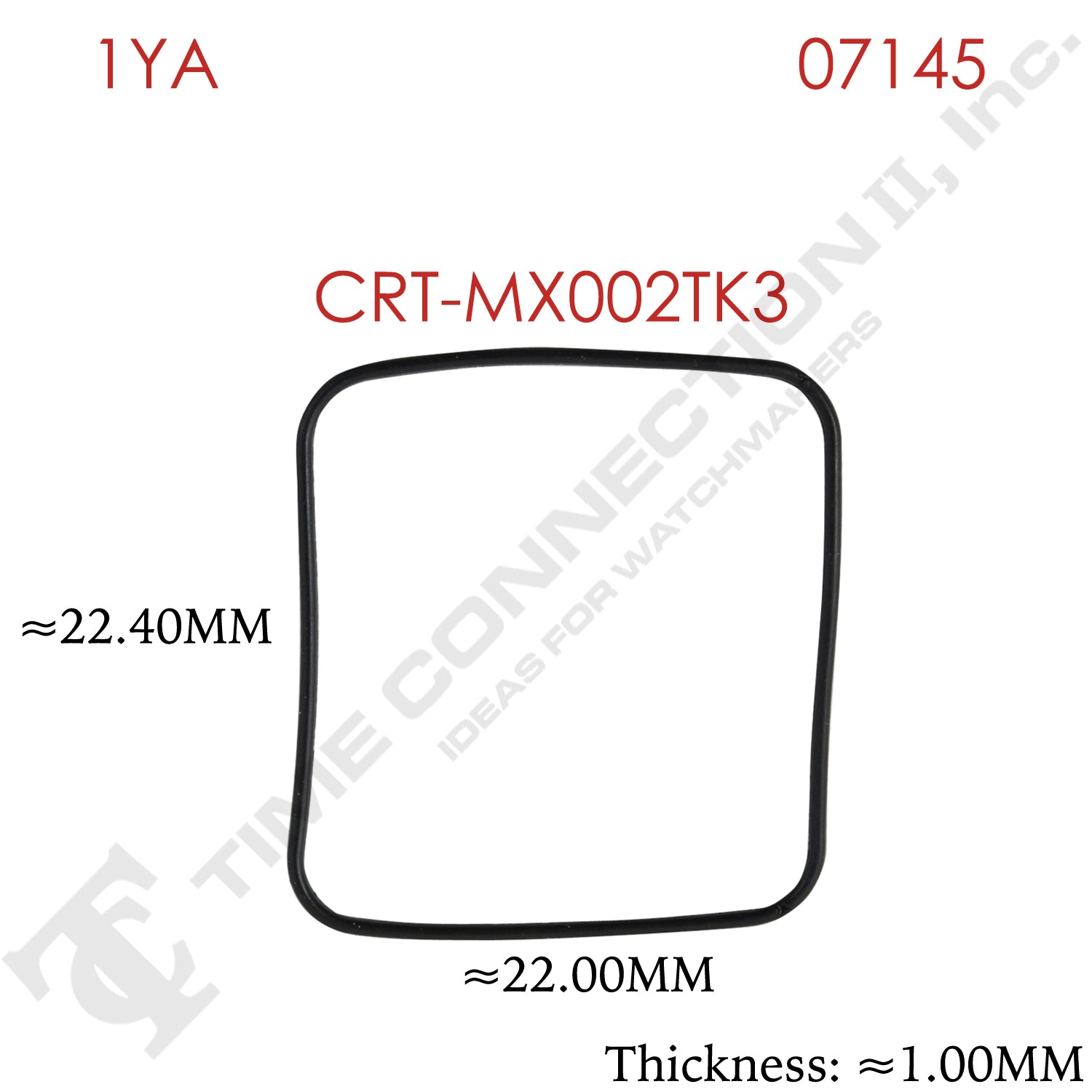 Original Cartier Square Case Back / Crystal Gaskets for Cartier Watches