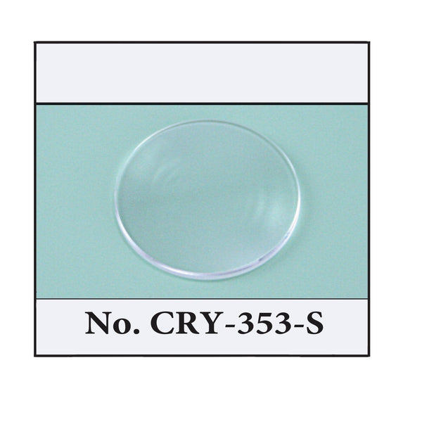 Generic Sapphire Crystals to fit LONG. Single curved. Height: 2.00mm, Size: 26.50 x 1.15mm