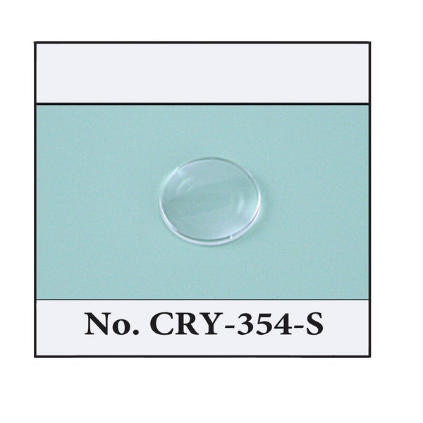 Generic Sapphire Crystals to fit LONG. Single curved. Height: 1.80mm, Size: 16.50 x 1.15mm