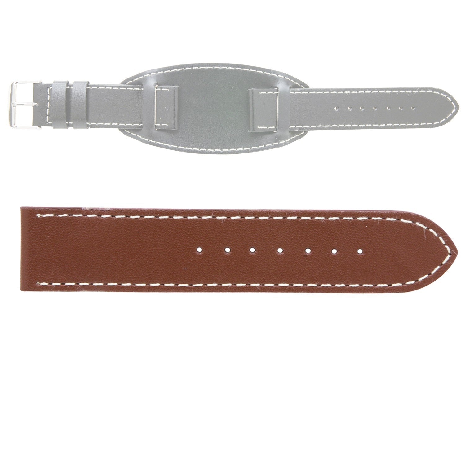 Banda No. 735 Smooth Calfskin Cuff Bracelet Fine Leather Straps (18mm~22mm)