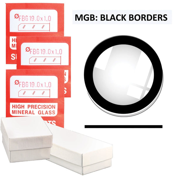 MGB: Flat with Black Ring Crystals (18.0~34.0mm) Set of 32 PCs.