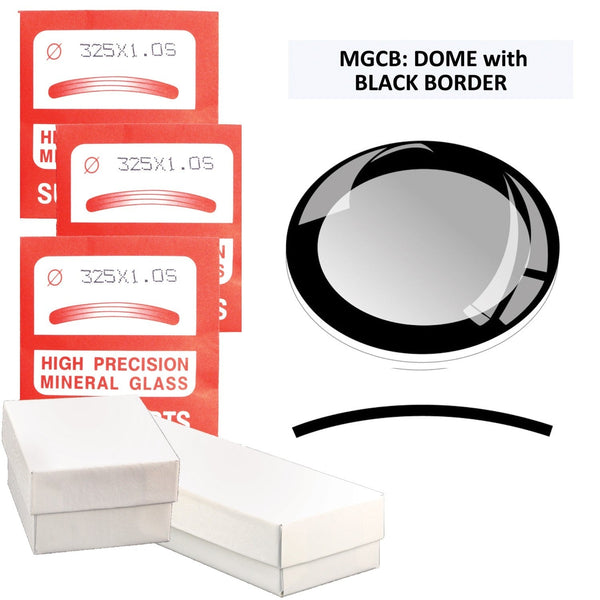 MGCB: Dome w/Black Ring Crystals, (20.0~34.0mm) Set of 22 PCs.