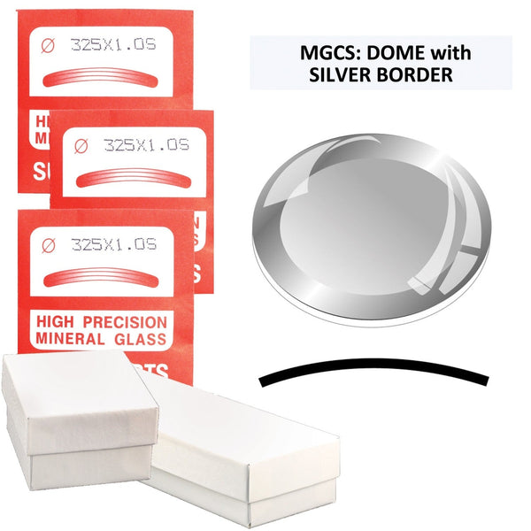 MGCS: Dome w/Silver Ring Crystals, (18.0~34.0mm) Set of 33 PCs.