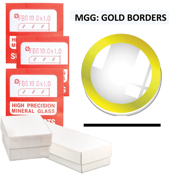 MGG: Gold Ring Crystals, (18.0~34.0mm) Set of 33 PCs.