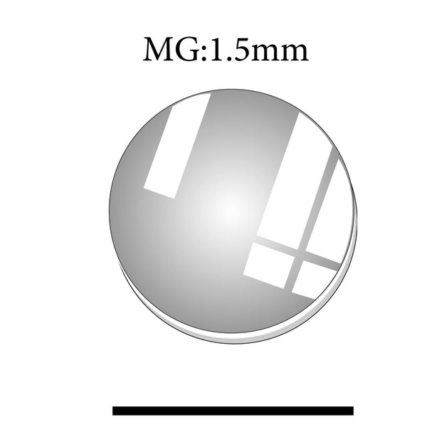 MG 1.5mm 40.1mm Thickness Round Flat Mineral Glass Crystals