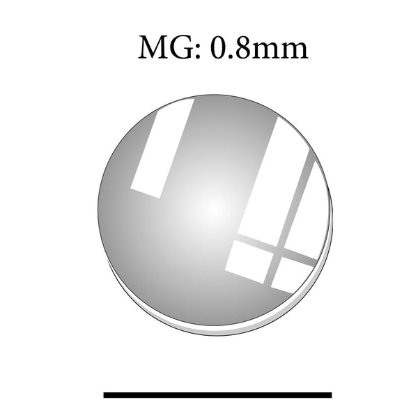 MG: 0.8mm Round Flat Mineral Glass Crystal