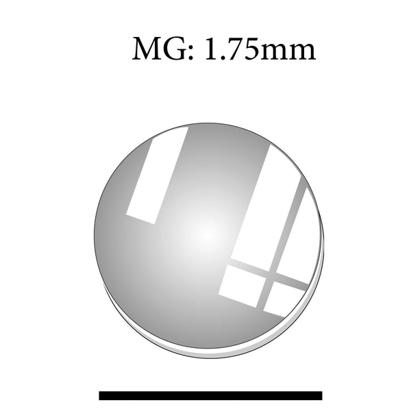 MG: 1.75mm Round Flat Mineral Glass Crystal