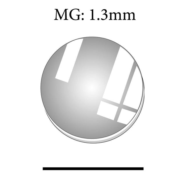 MG: 1.3mm Round Flat Mineral Glass Crystal