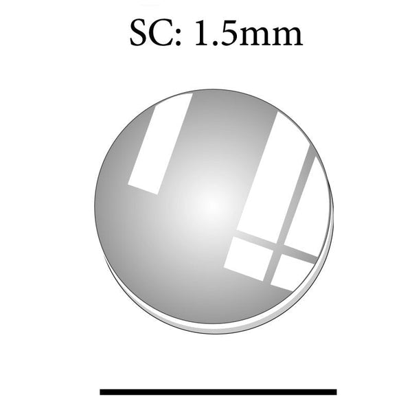 SC 1.0mm 15.5mm Thick Round Flat Sapphire Glass Crystal
