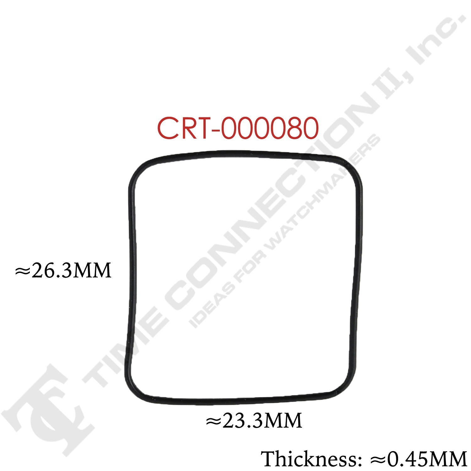 Original Cartier Square Case Back / Crystal Gaskets for Cartier Watches