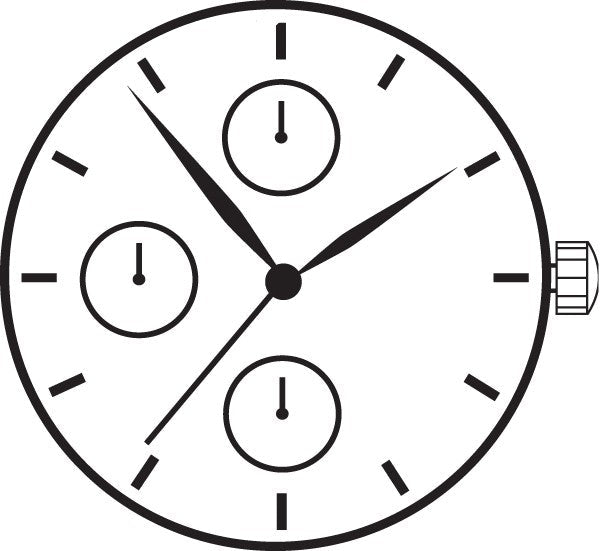 Hattori VX3N-HCP Japan Quartz Movement Ht. 5.44MM