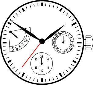 Hattori VX3S Japan Quartz Movement Ht. 5.80MM