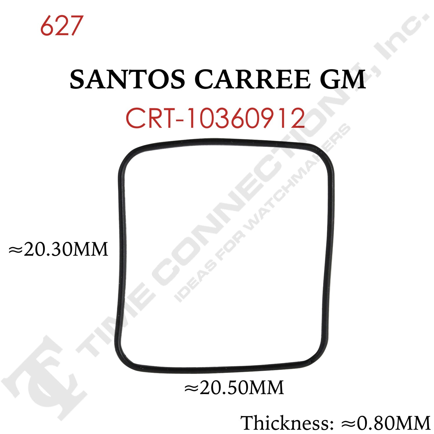 Original Cartier Square Case Back / Crystal Gaskets for Cartier Watches