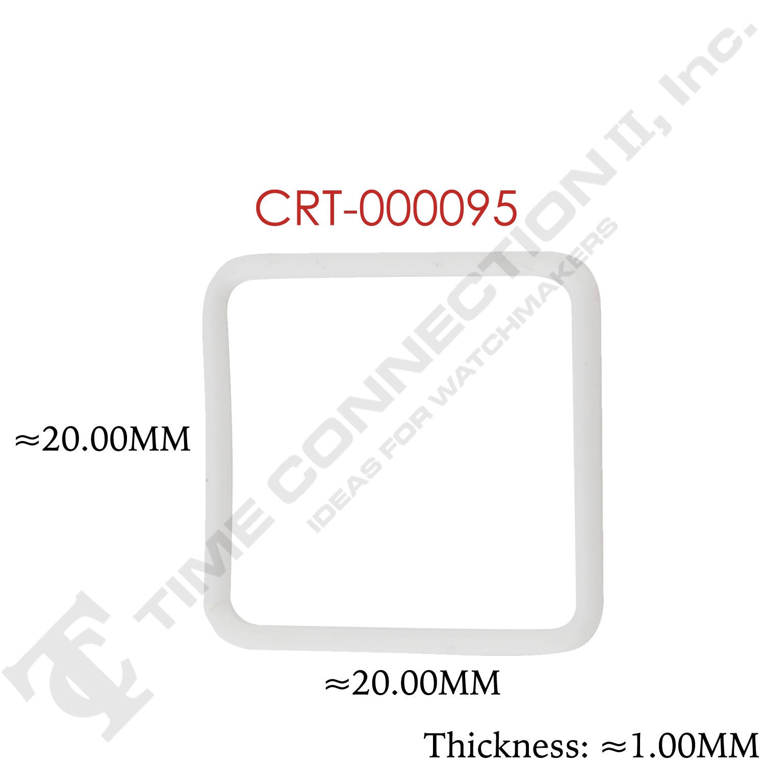 Original Cartier Square Case Back / Crystal Gaskets for Cartier Watches