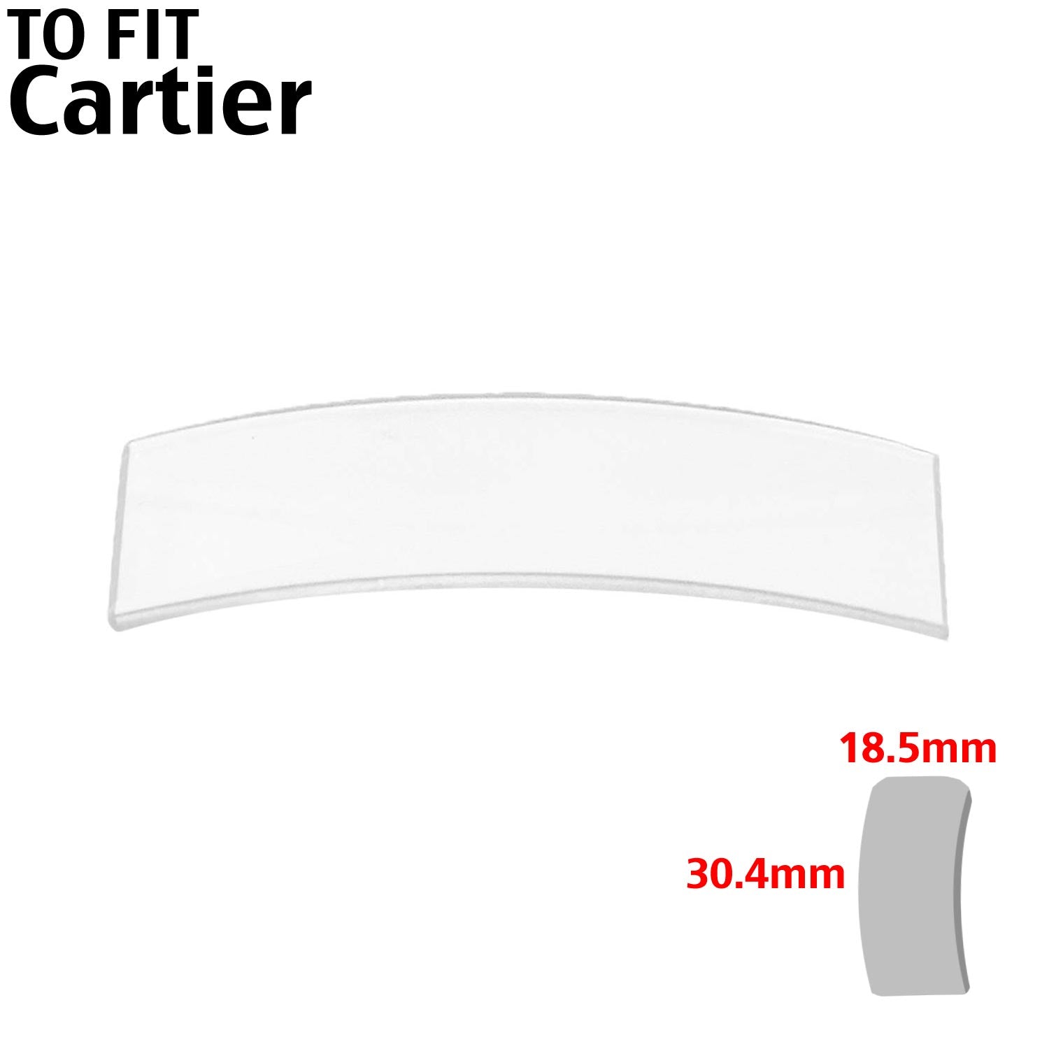 Mineral Glass Designer Crystals Made to Fit Cartier Watches