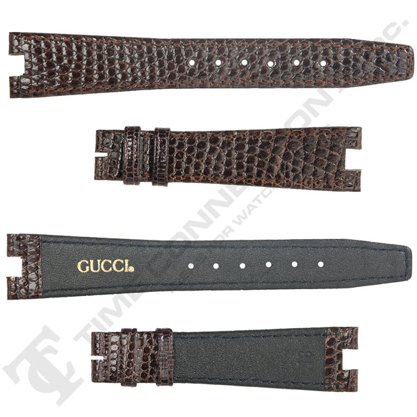 Brown Lizard Grain Leather Strap for Gucci Watches No. 203 (18mm x 14mm)