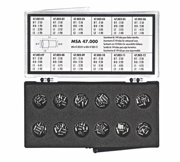 Horotec MSA 47.000 Assortment of Stainless Steel Tubes for Waterproof Cases Ø2.50mm (144 Total Pieces)