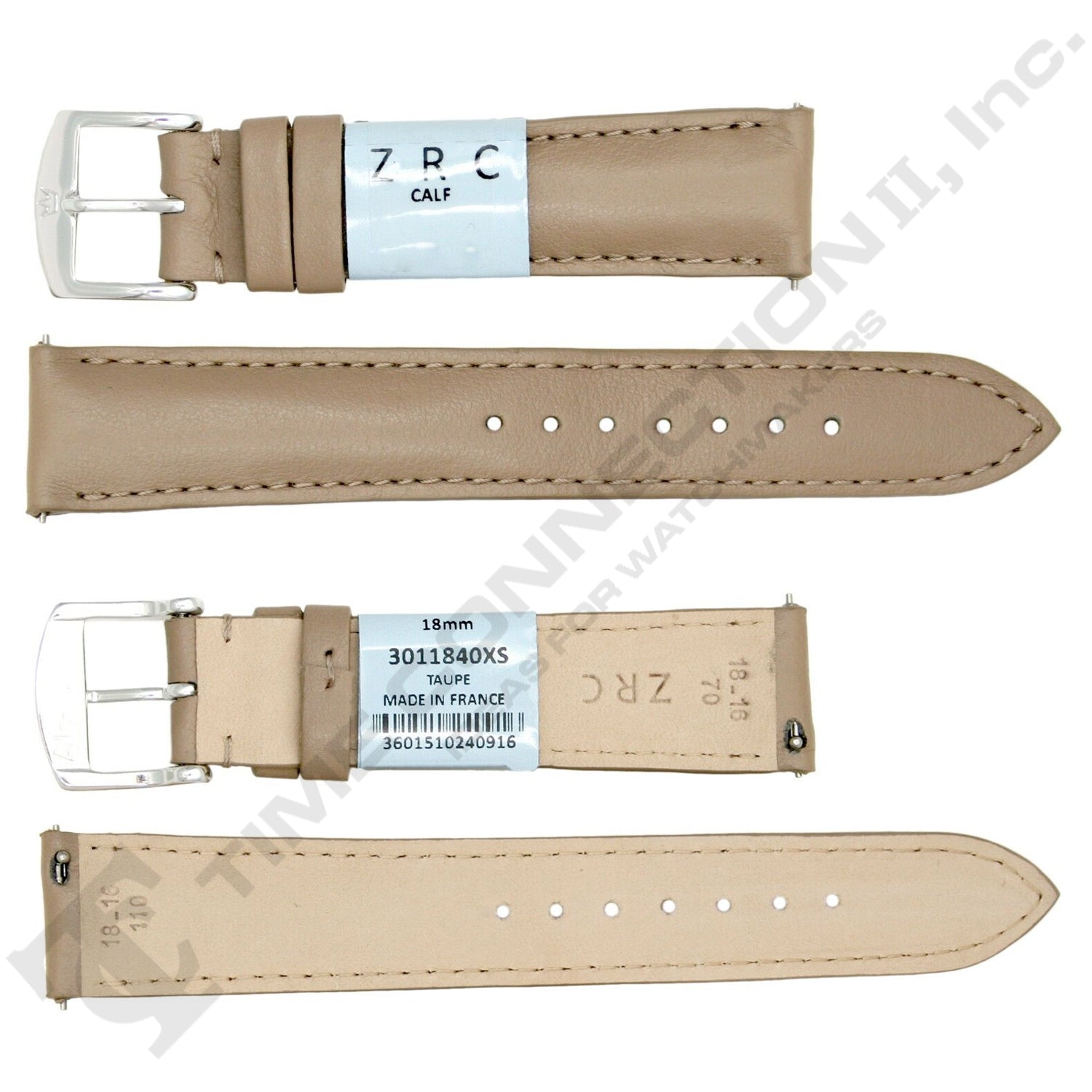 ZRC No. 301 Calfskin Grain Fine Leather Quick Release SHORT Straps (12mm~22mm)