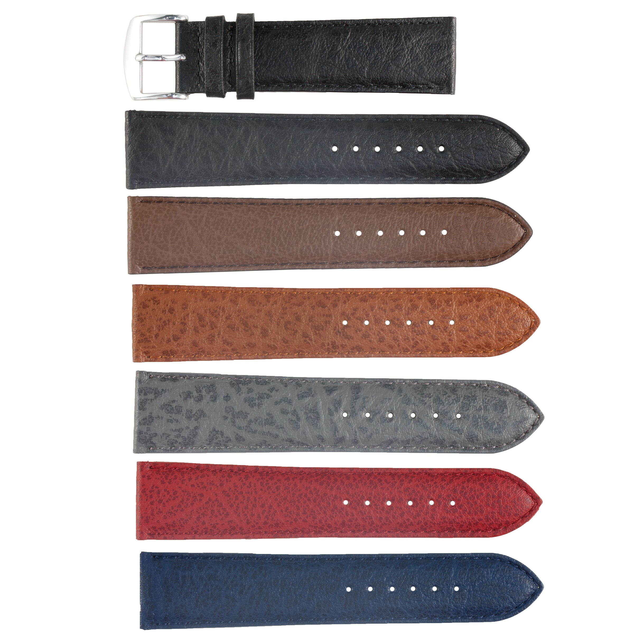 ZRC No. 502 Buffalo Grain Fine Leather Aeroconfort Straps (10mm~22mm)