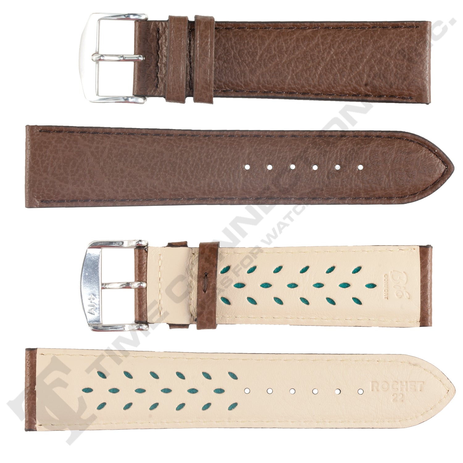 ROCHET ZRC No. 502 Buffalo Grain Fine Leather Aerocomfort Straps (10mm~22mm)