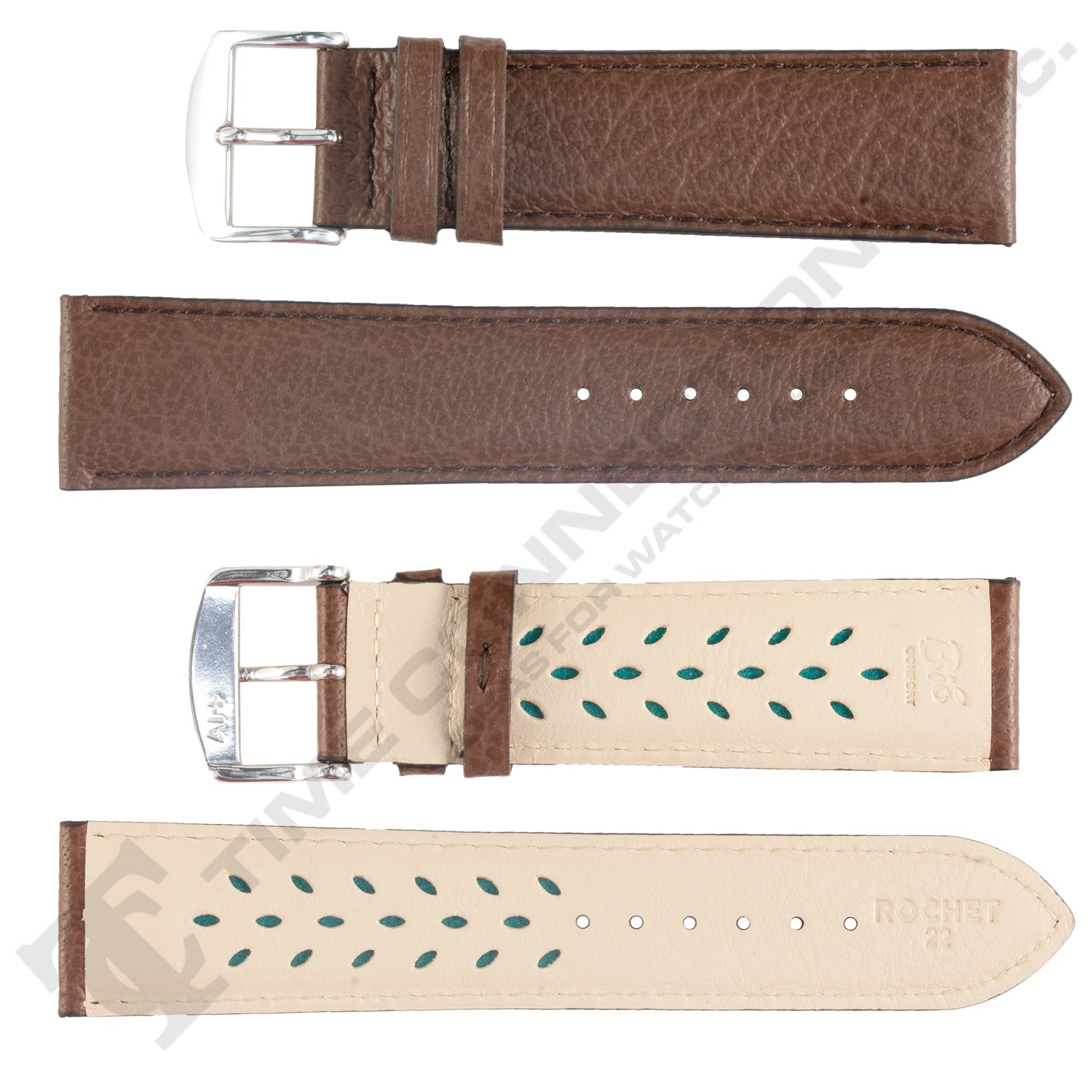 ZRC No. 502 Buffalo Grain Fine Leather Aeroconfort Straps (10mm~22mm)