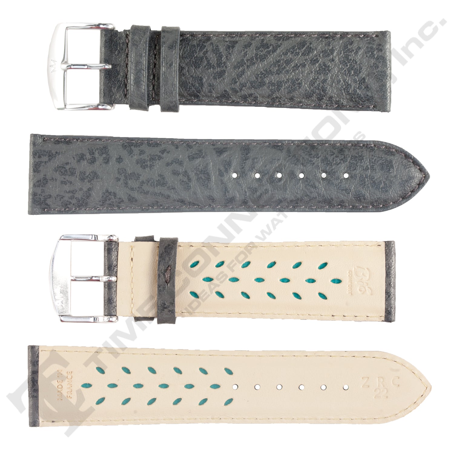 ZRC No. 502 Buffalo Grain Fine Leather Aeroconfort Straps (10mm~22mm)