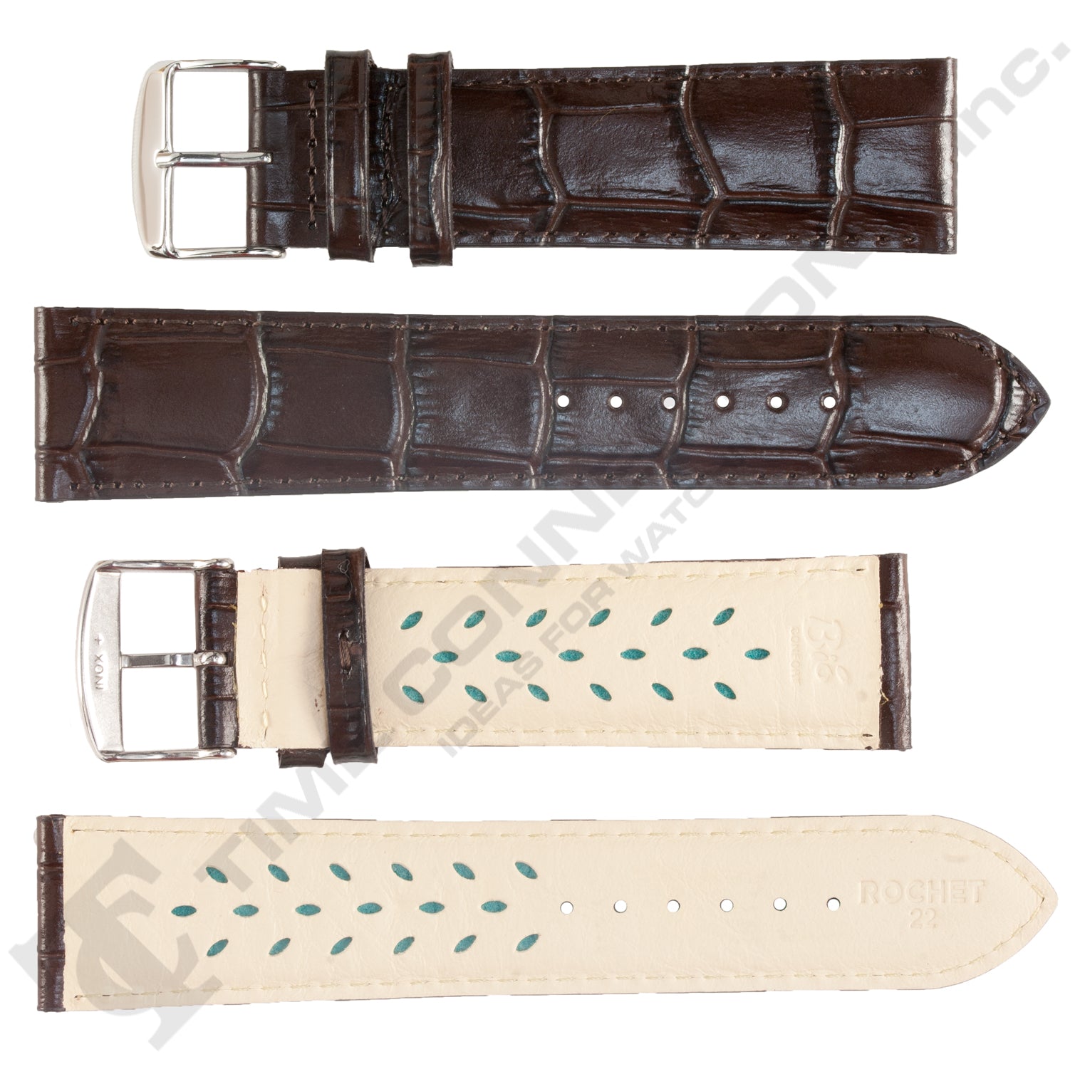 ROCHET ZRC No. 519 Alligator Grain Fine Leather Aerocomfort Straps (12mm~30mm)