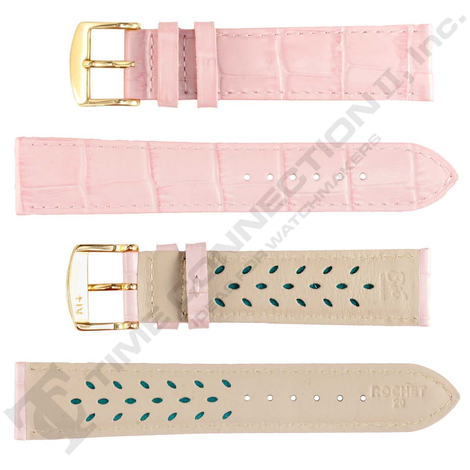 ZRC No. 519 Alligator Grain Fine Leather Aeroconfort Straps (12mm~30mm)