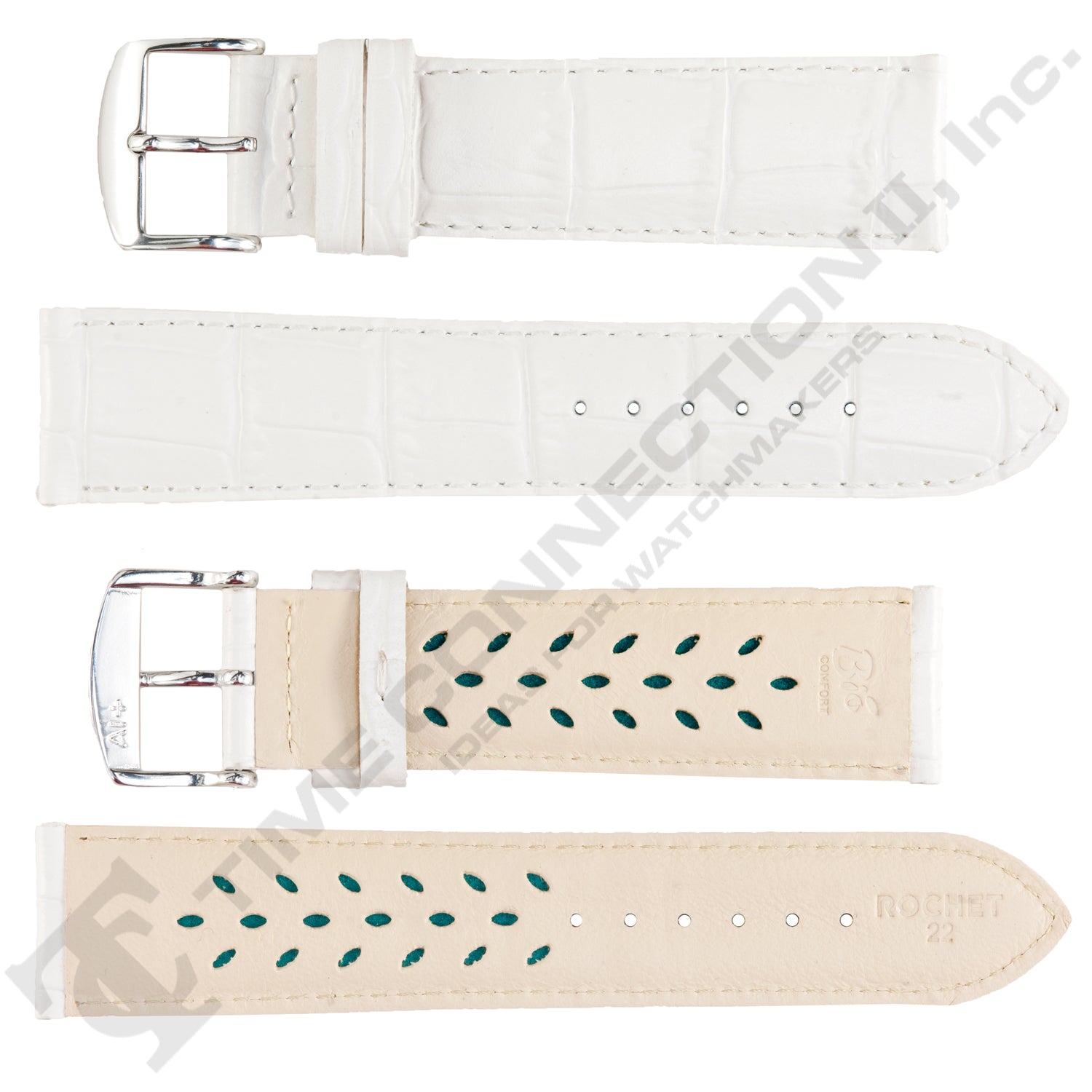 ZRC No. 519 Alligator Grain Fine Leather Aeroconfort Straps (12mm~30mm)