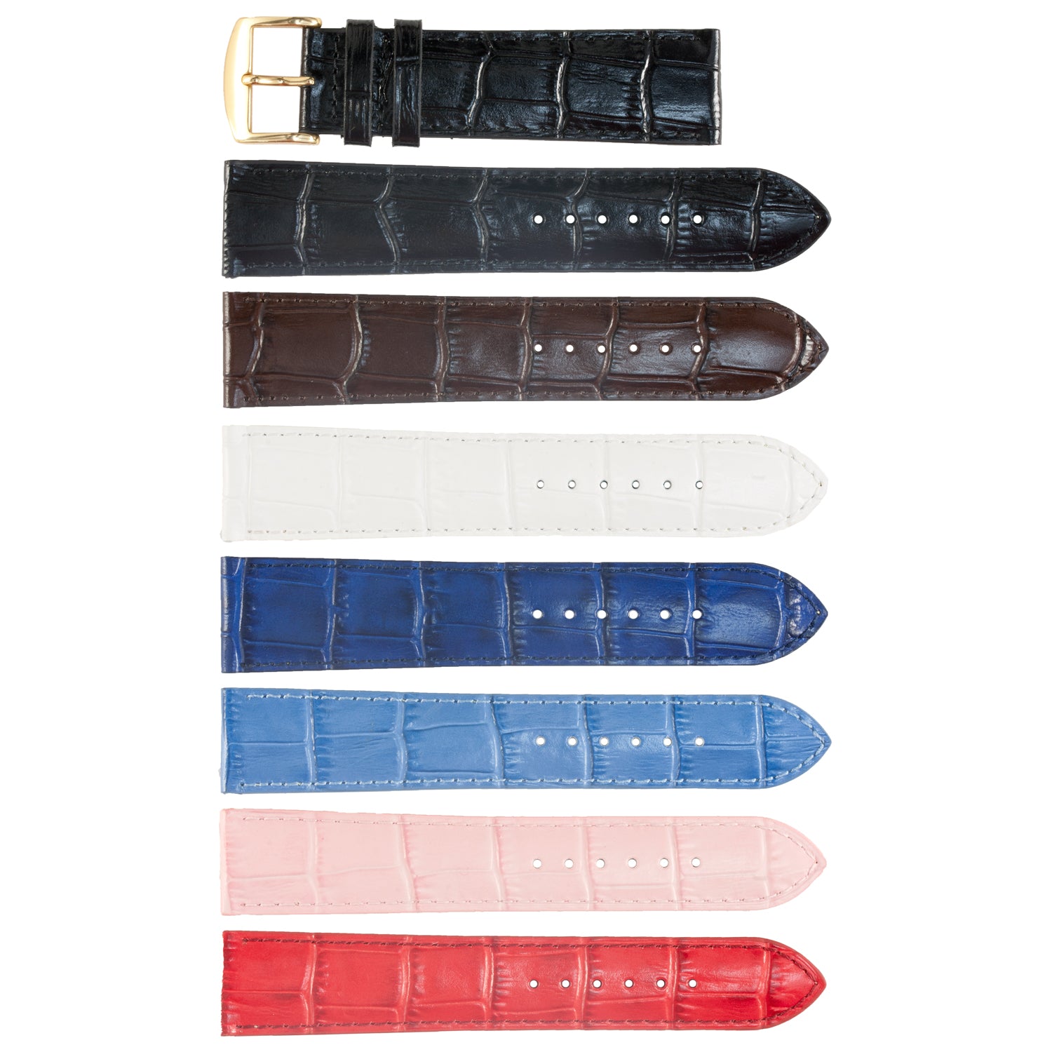 ZRC No. 519 Alligator Grain Fine Leather Aeroconfort Straps (12mm~30mm)