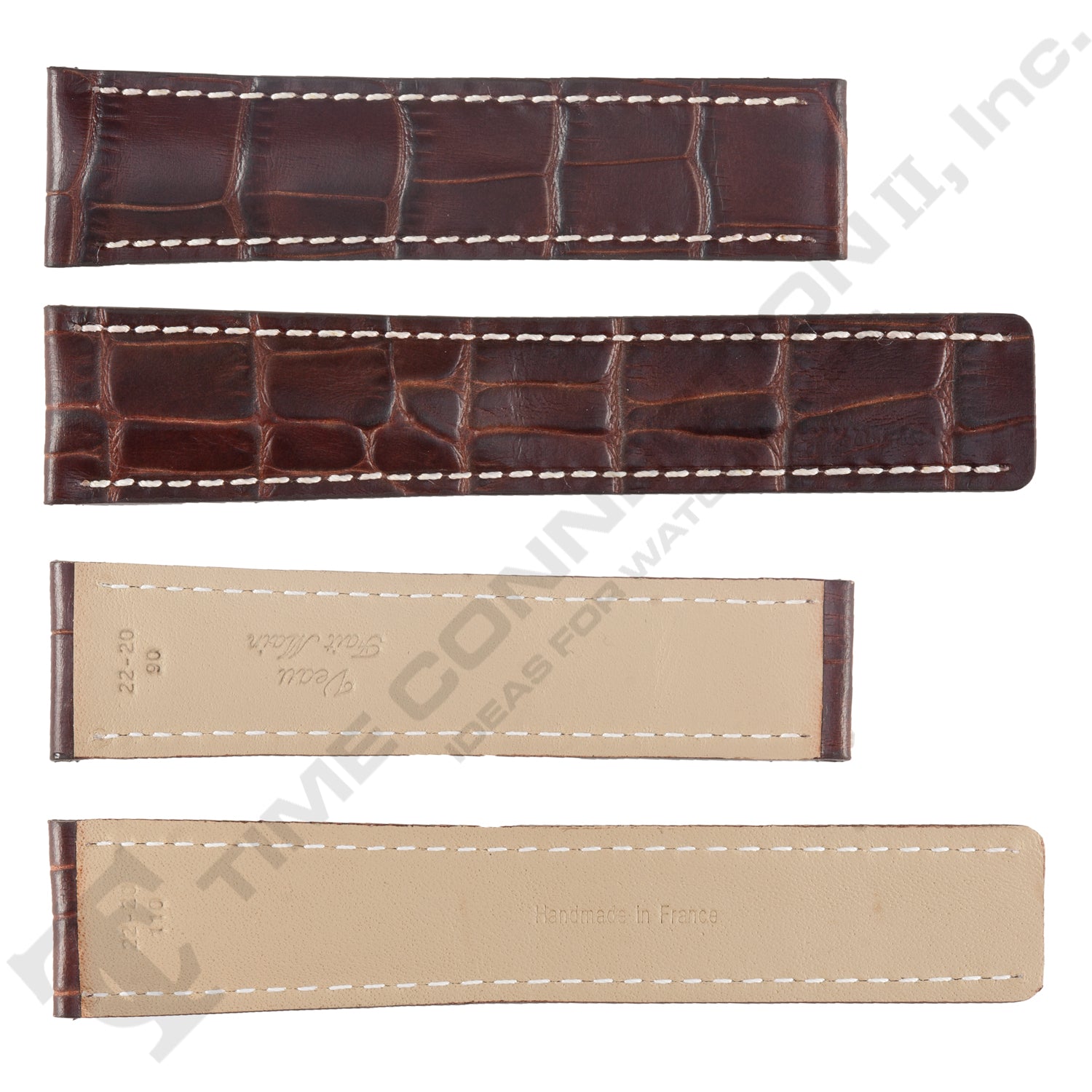 ROCHET ZRC No. 799 Calf Grain to fit Breitling Deployment Buckle Leather Straps (20mm~22mm)