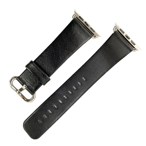Black Leather Watch Band for Apple Watch 42MM