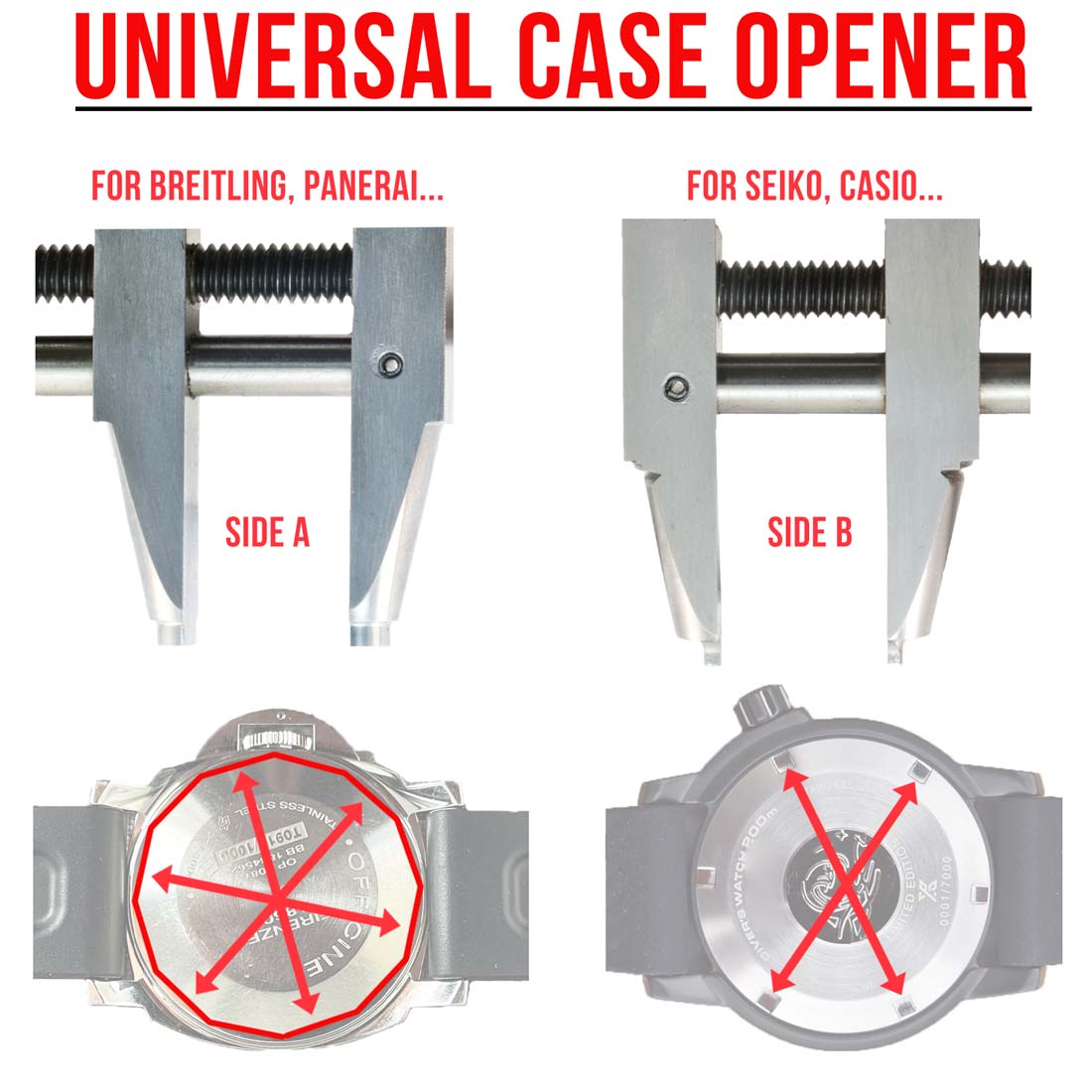 CO635, Universal Case Opener for Waterproof Bretiling & Seiko Wacthes